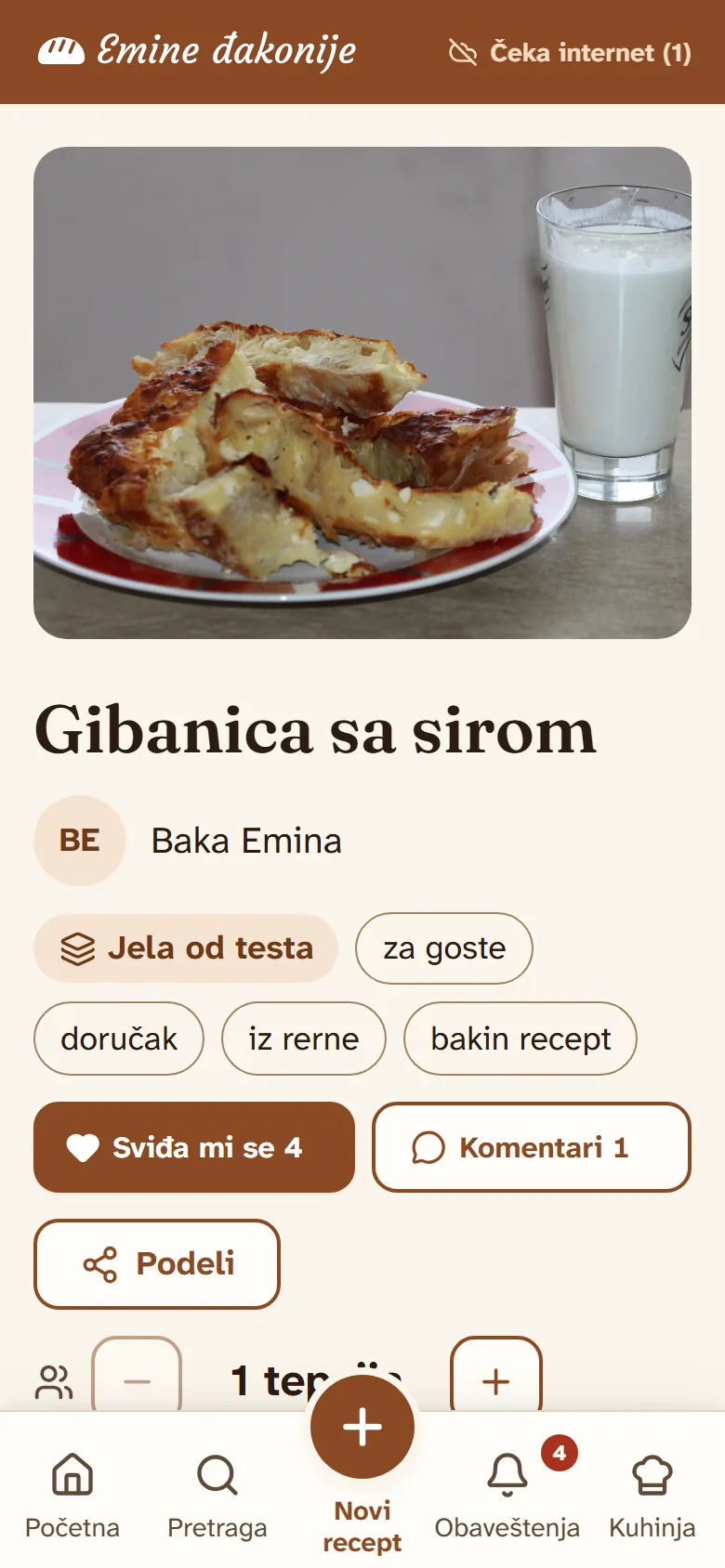 Aplikacija bez interneta, jedna izmena čeka internet