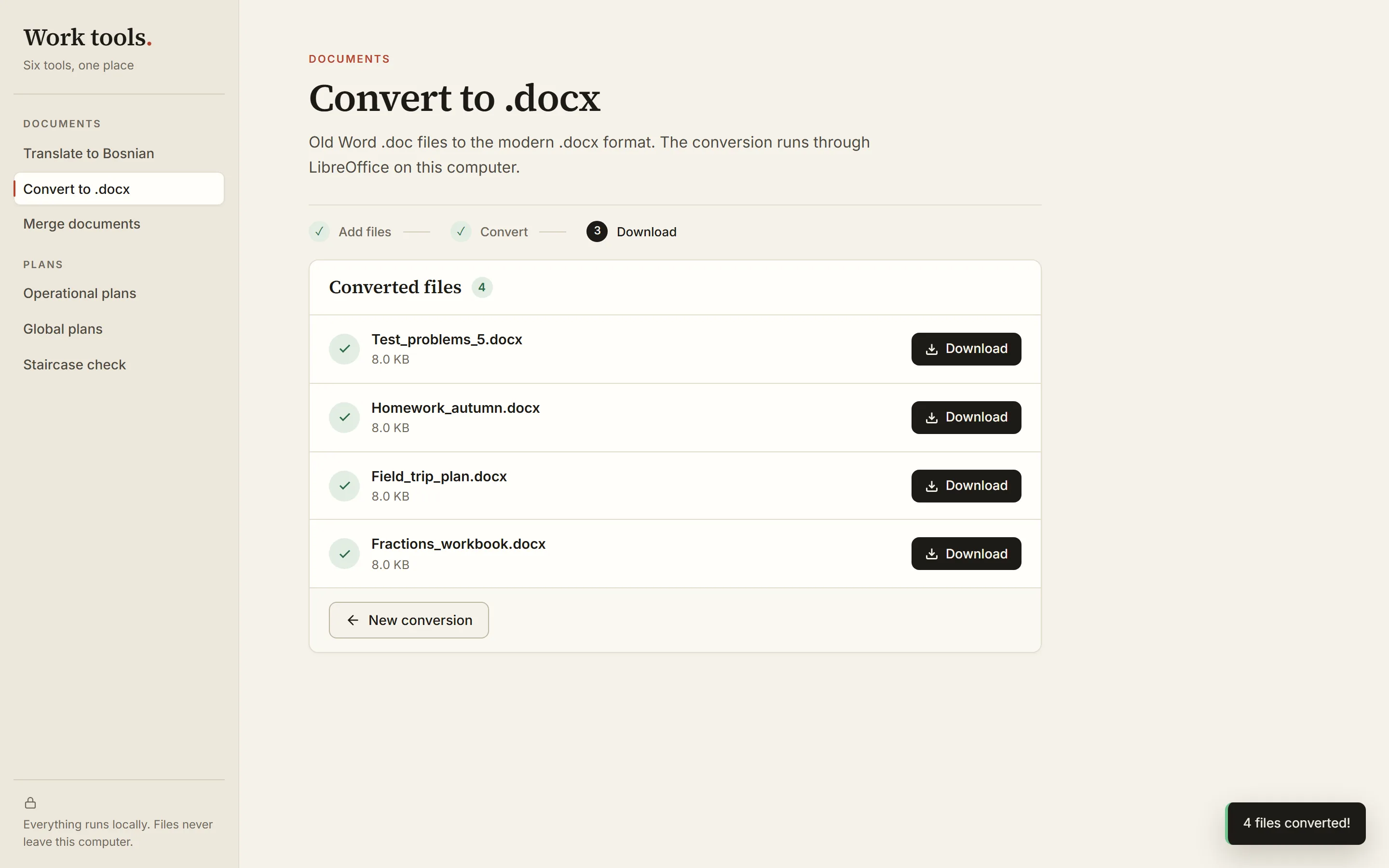 Convert to .docx — done