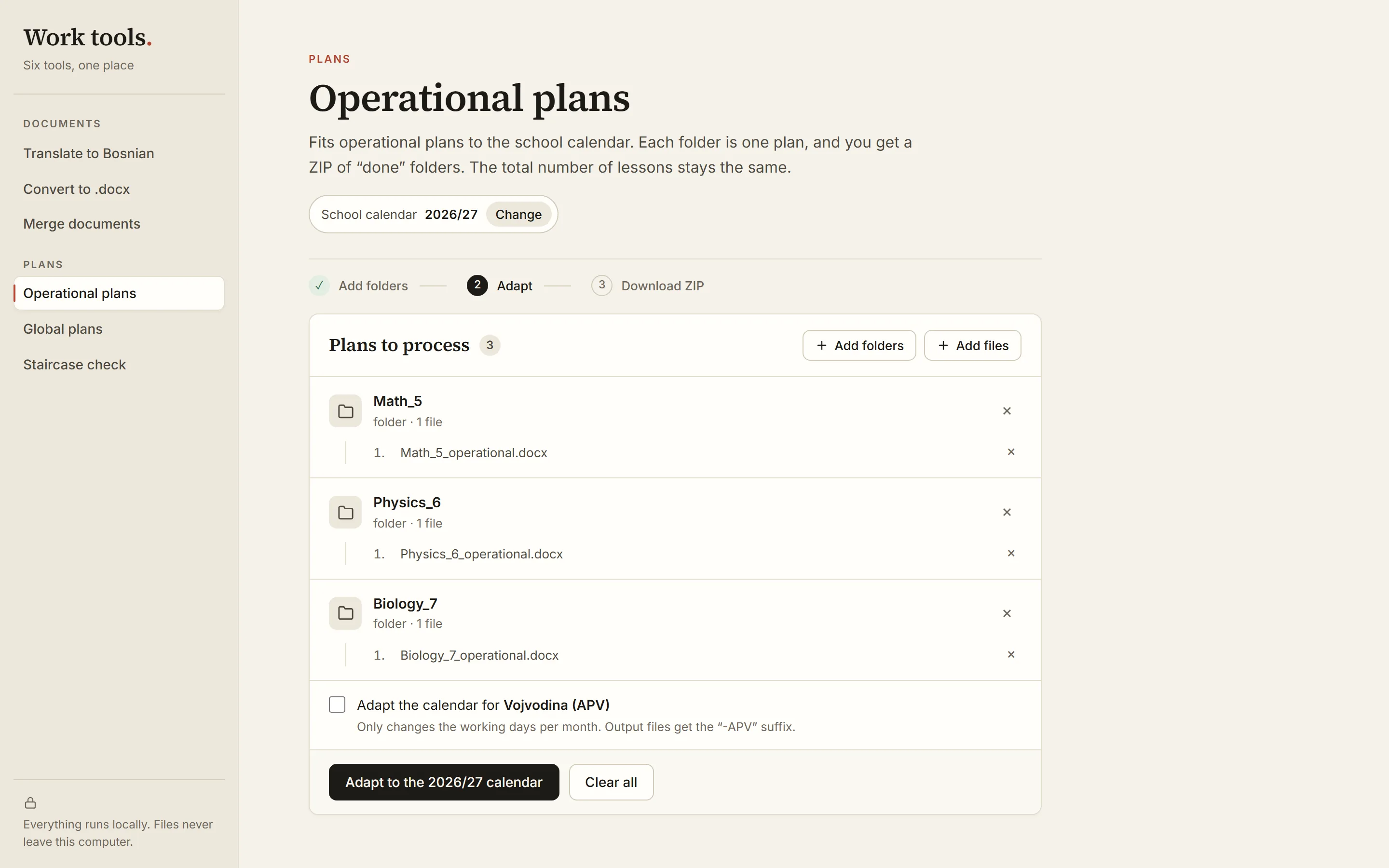 Operational plans — files added