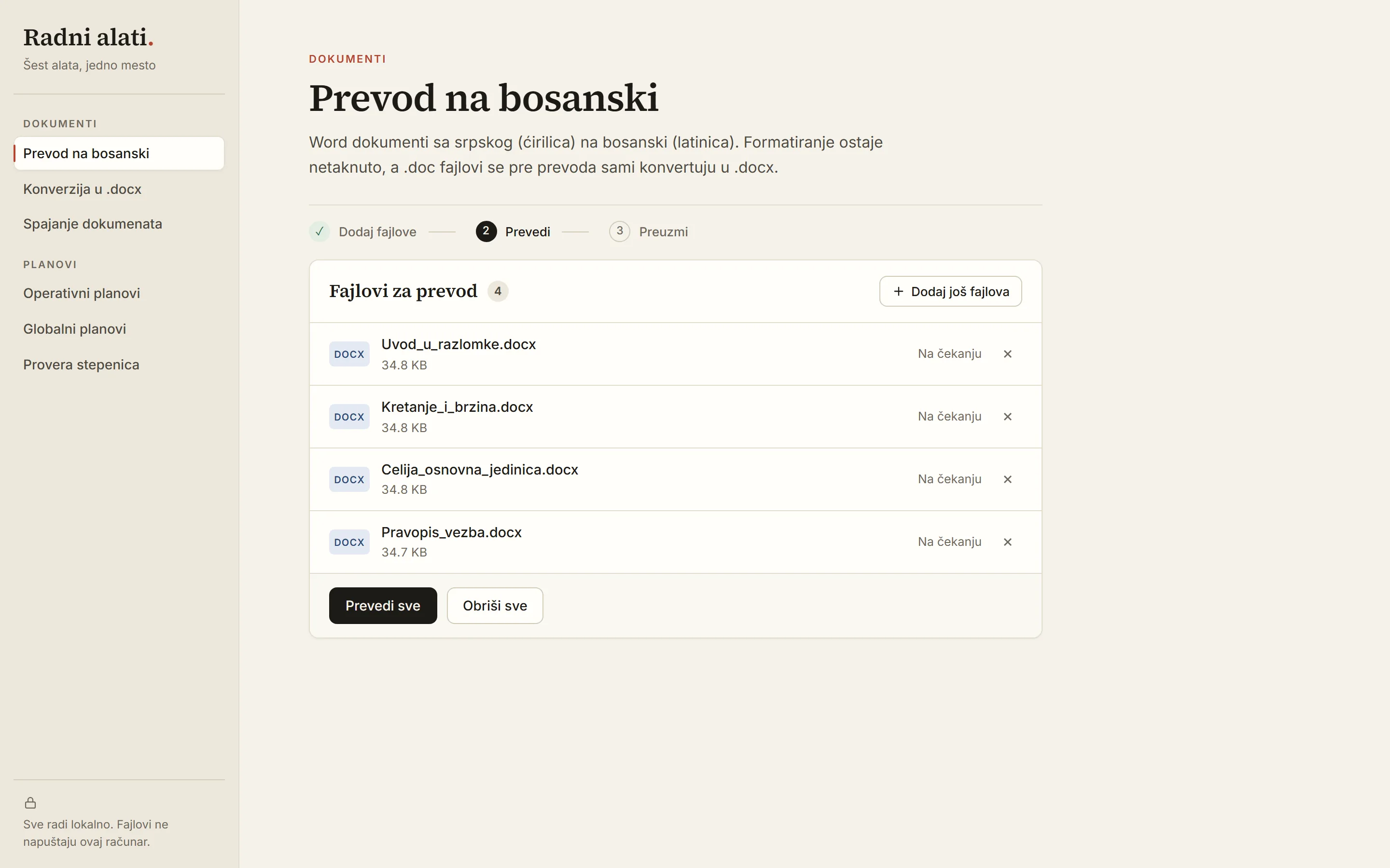 Prevod na bosanski — fajlovi dodati